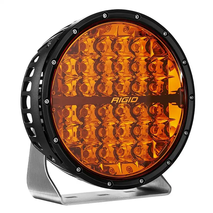 RIGID Industries 36522 360-SERIES 9in. OFF-ROAD LAMP; SPOT BEAM; AMBER LENS; SINGLE