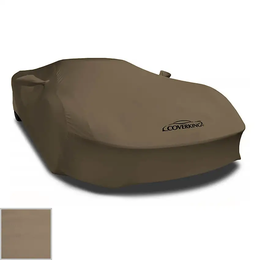 Tan Satin Stretch Indoor Car Cover by Coverking