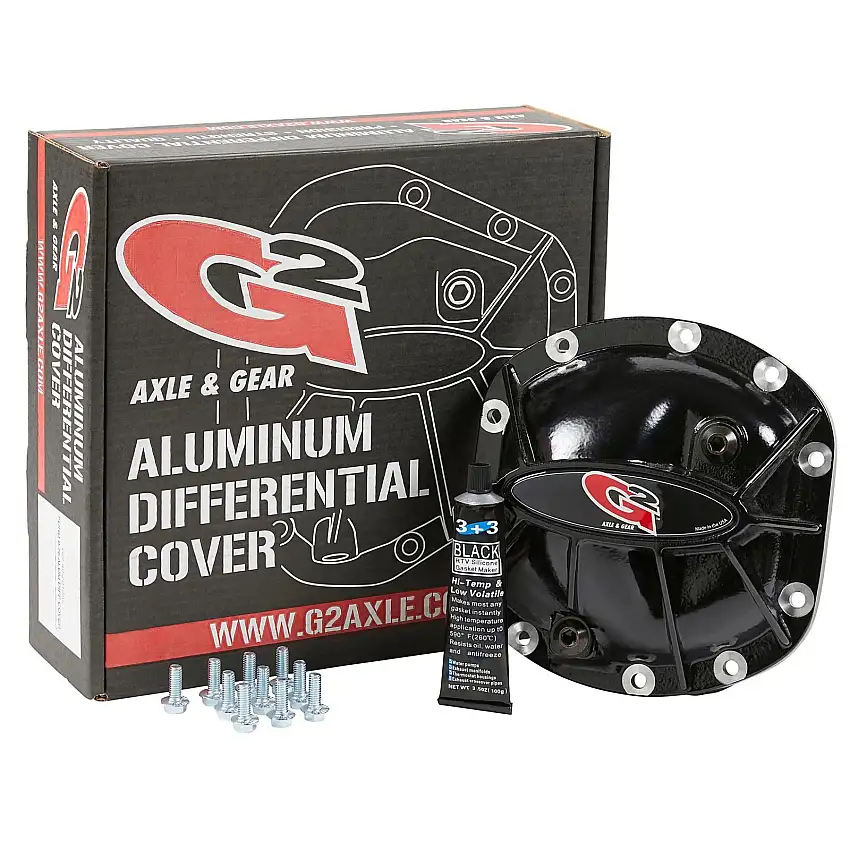 G2 Axle & Gear Hammer Aluminum Differential Cover In Black Powdercoated For Dana 30 Axle Assemblies 40-2031ALB