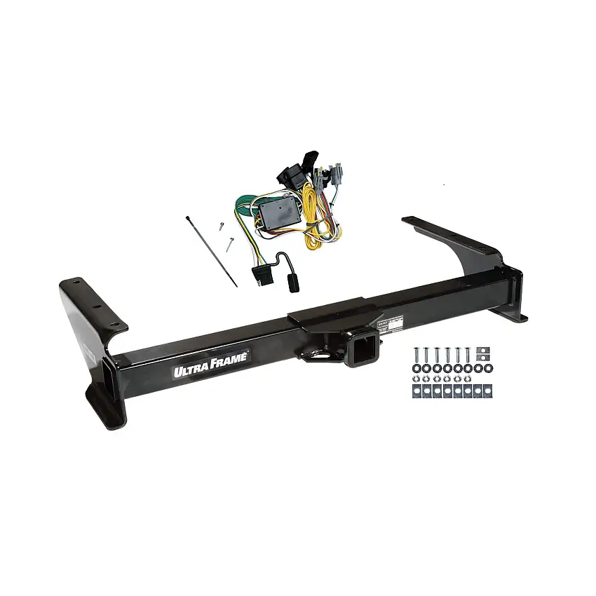 1992-1994 Ford E-250 Econoline Draw-tite Class 4 Trailer Hitch, 2 Inch Square Receiver Bundle w/ Plug-n-Play T-One Wiring Harness 41906