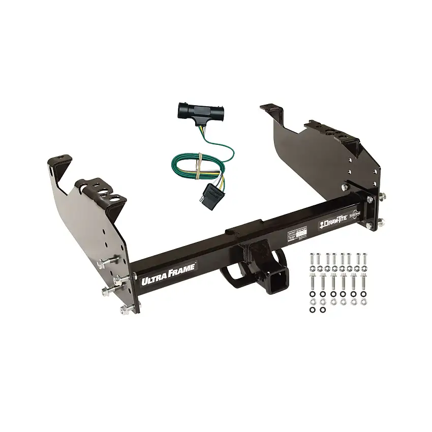 1979-1984 GMC C1500 Draw-tite Class 5 Trailer Hitch, 2 Inch Square Receiver Bundle w/ Plug-n-Play T-One Wiring Harness 41947
