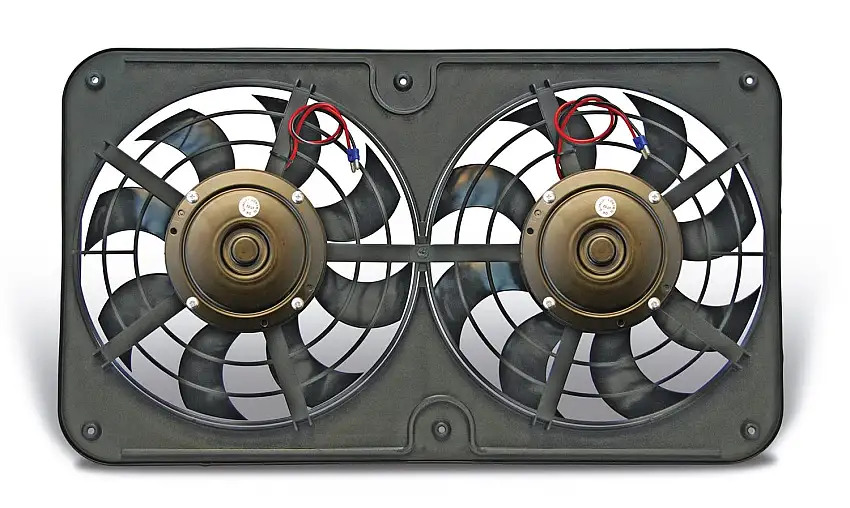 Flex-A-Lite 105399 Fan Electric 12 1/8 dual shrouded pusher Lo-Profile S-blade w/var speed control