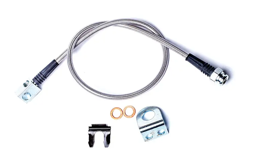 TeraFlex Rear Steel Braided Brake Line 26" For 1997-06 Jeep Wrangler TJ & TLJ Unlimited Models 4354210