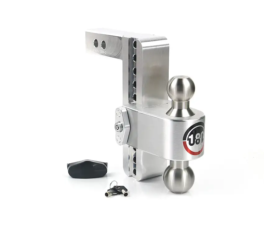 Weigh Safe 180 Hitch - Drop Hitch w/SS Combo Ball - 8" Drop for 2" Shank LTB8-2