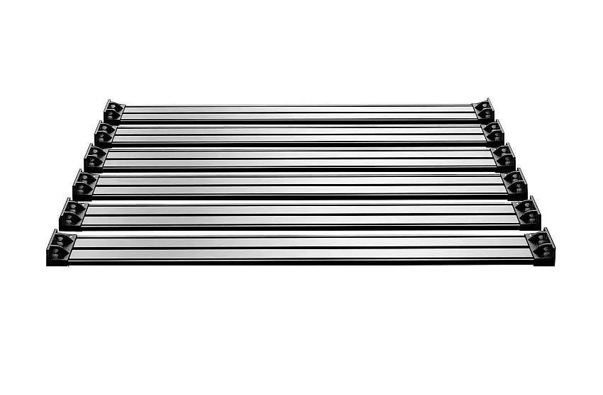 TeraFlex Nebo Roof Rack Cargo Slat Kit in Silver For 2011-18 Jeep Wrangler JK Unlimited 4 Door Models 4722050