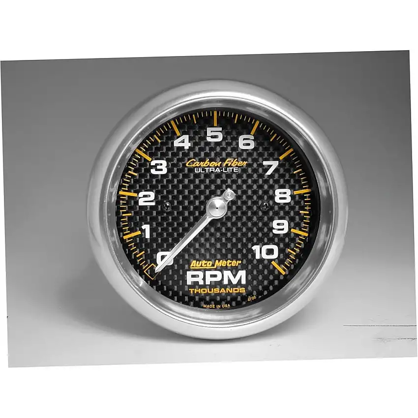 Auto Meter Carbon Fiber Series 3 3/8" Electronic Tachometer 4798