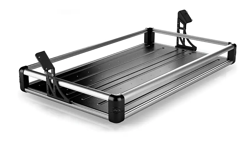 Teraflex 4820000 JKU 4-Door Wasatch Rear Cargo Rack - Silver Rails