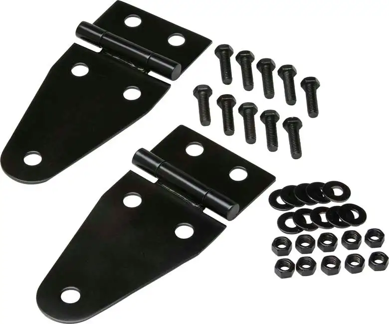 Kentrol 50402 Jeep CJ/YJ Hood Hinge Pair 55-95 CJ and Wrangler YJ Powdercoat Black Kentrol