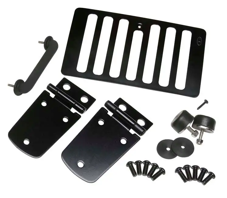 Kentrol 50504WHC Jeep TJ Hood Kit Without Hood Catch 98-06 Wrangler TJ Powdercoat Black Kentrol