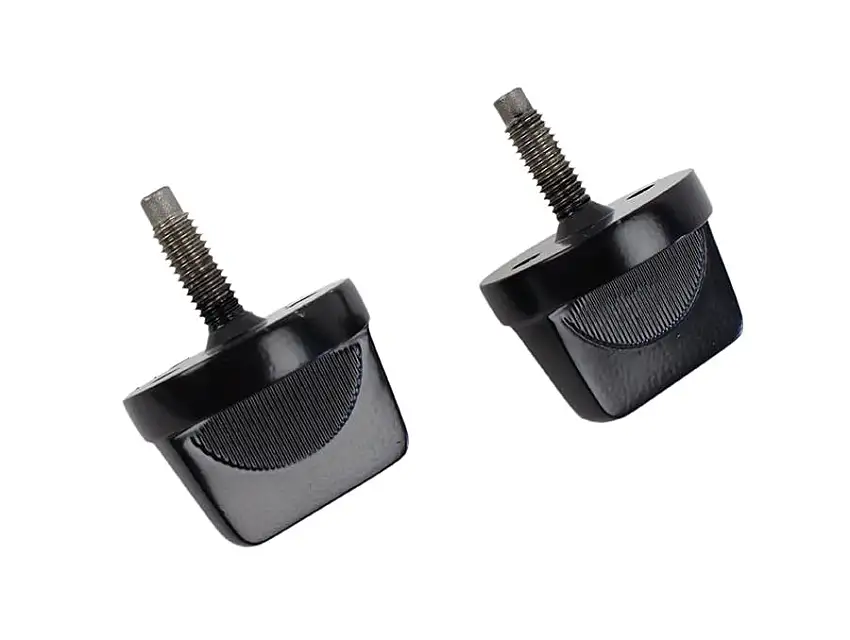 Kentrol 50510 Jeep CJ/YJ Windshield Knobs Pair 76-95 CJ and Wrangler YJ Powdercoat Black Kentrol