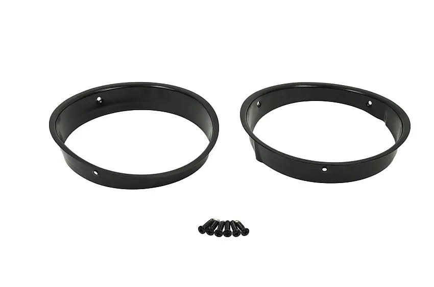 Kentrol 50543 Jeep TJ Headlight Bezels Pair 97-06 Wrangler TJ Powdercoat Black Kentrol