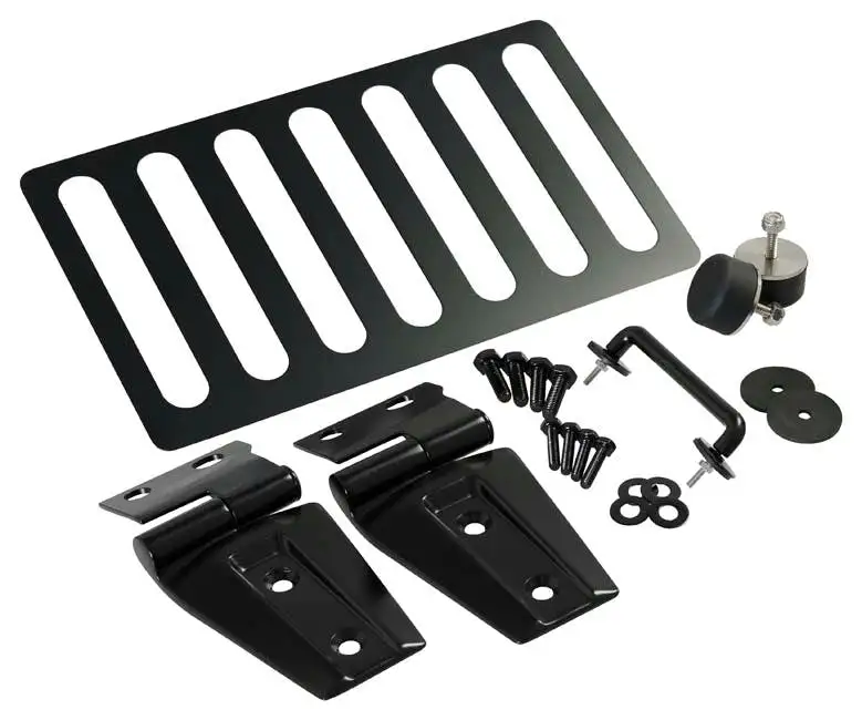 Kentrol 50588WHC Jeep JK Hood Kit Without Hood Catch 07-18 Wrangler JK Powdercoat Black Kentrol