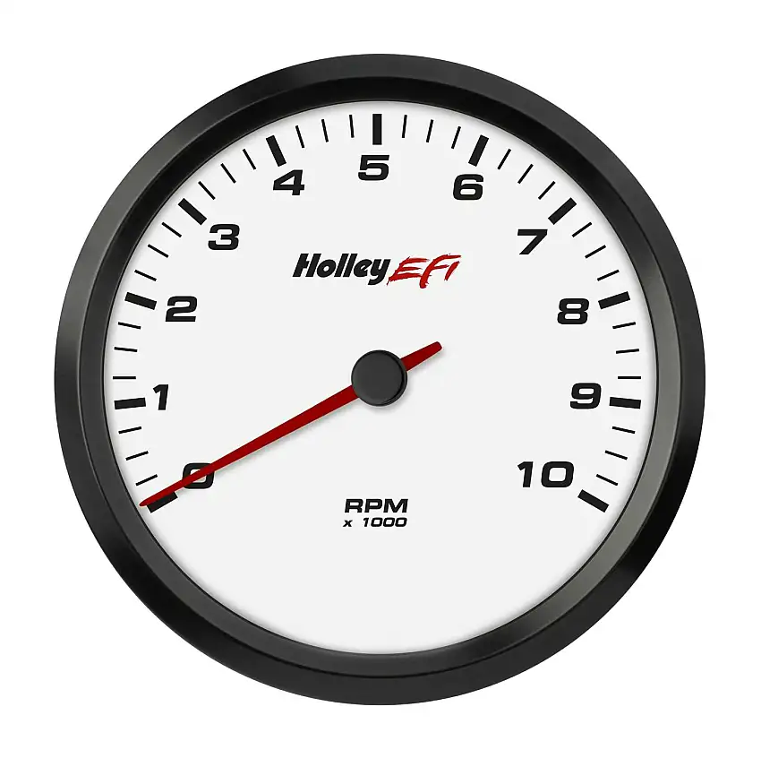 Holley EFI 553-125W 4-1/2 TACHOMETER, 0-10K RPM, CAN, WHITE