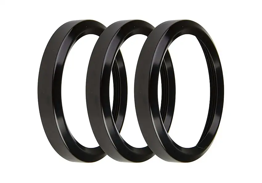 Holley EFI 553-145BK 2-1/16 BEZELS, BLACK, PACK OF 3