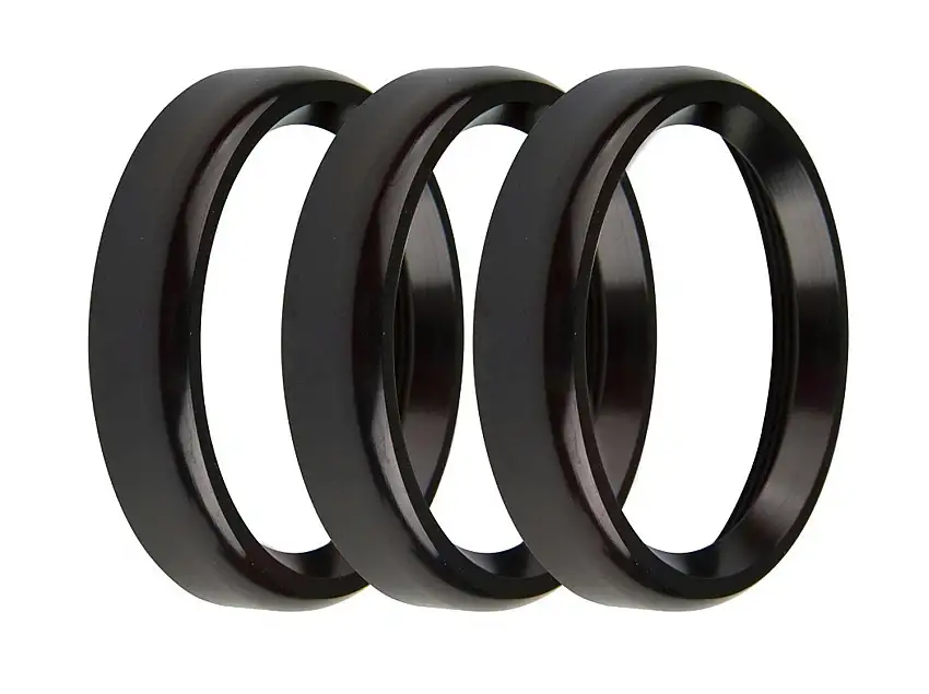Holley EFI 553-145BKB 2-1/16 BEZELS, BLACK, BOLD, PACK OF 3