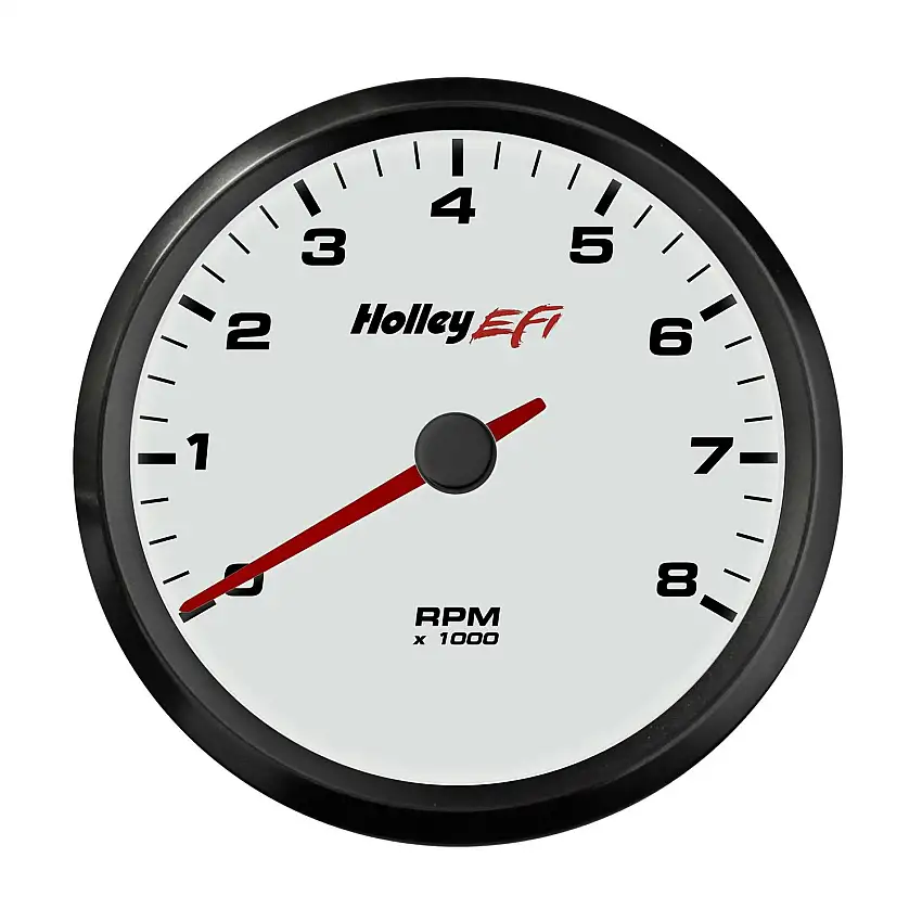 Holley EFI 553-146W 3-3/8 TACHOMETER, 0-8K RPM, CAN, WHITE