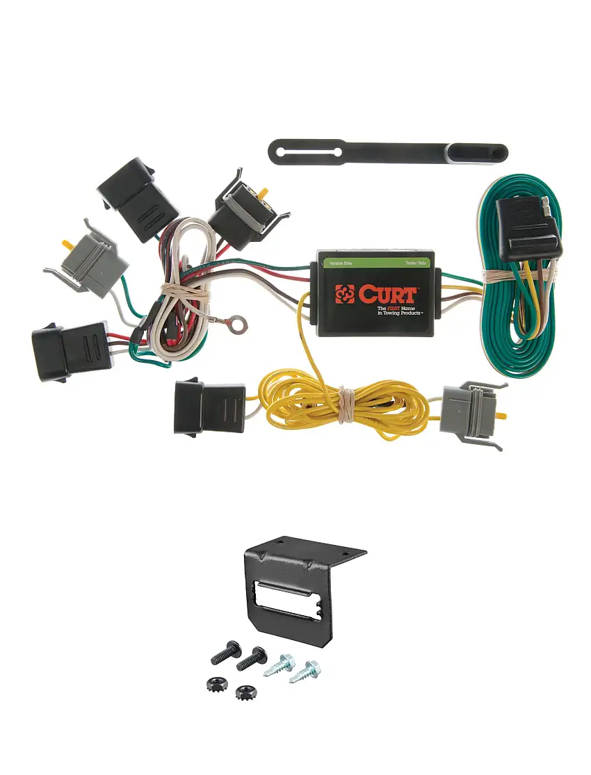 01-03 Mercedes-Benz MERCEDES-BENZ Without factory 1-1/4" receiver hitch CURT 4-flat Plug and Play Trailer Wiring