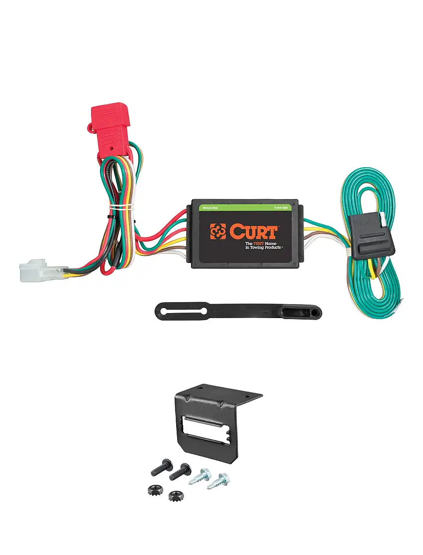 04-04 Subaru Impreza Hatchback, single exhaust CURT 4-flat Plug and Play Trailer Wiring
