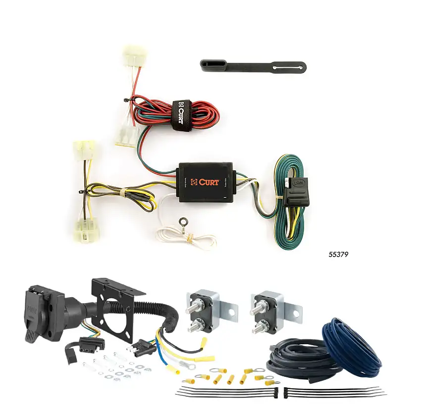01 - 02 Toyota Tundra Excluding factory receiver CURT Trailer Brake Controller 7-Way Upgrade Kit 7WK2453