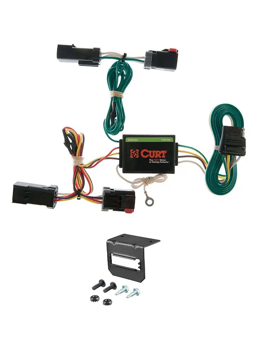 02-07 JEEP Liberty CURT 4-flat Plug and Play Trailer Wiring