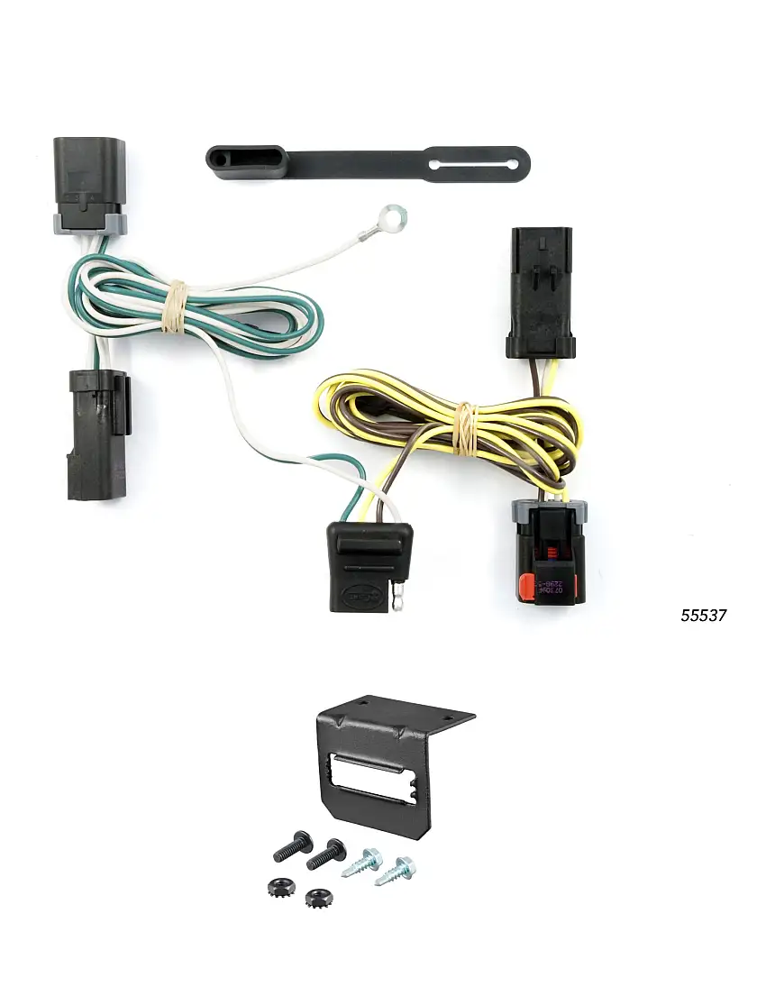 04-07 Dodge Caravan With Stow'n Go CURT 4-flat Plug and Play Trailer Wiring