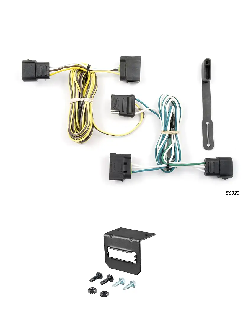04-06 Ford Econoline van CURT 4-flat Plug and Play Trailer Wiring