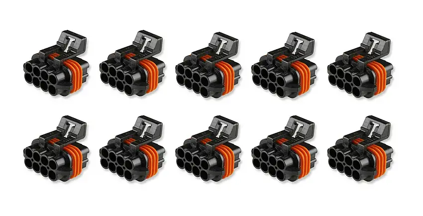 Holley EFI 570-309 METRIPACK, 8 CAVITY, FEMALE, BLACK