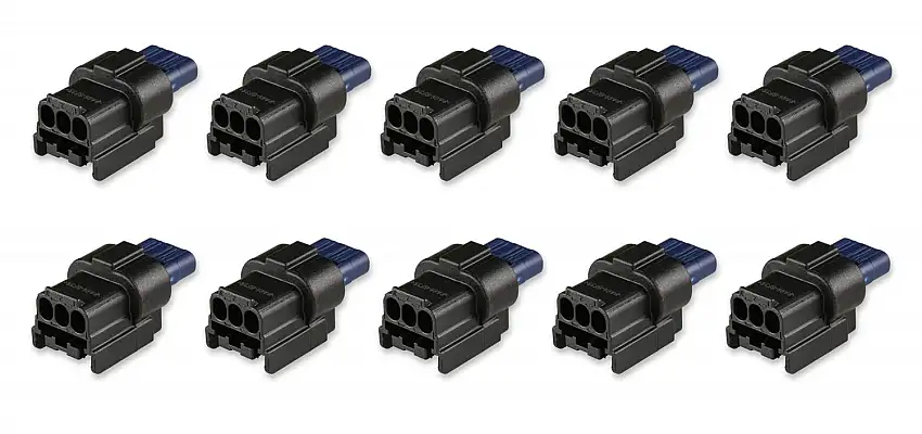 Holley EFI 570-334 APEX 1.2, 3 CAVITY, FEMALE, BLK HOUSING