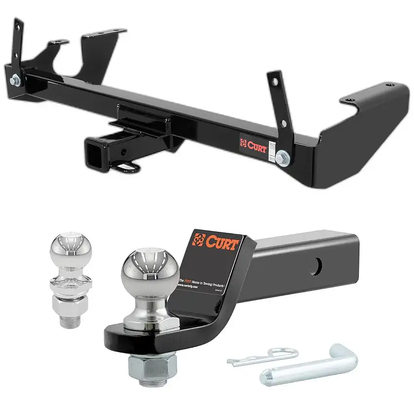 1981-1994 Dodge B350 All CURT Class 3 Trailer Hitch, 2" Receiver + 2" Ball + 1-7/8" Ball Kit