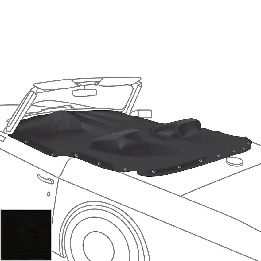 Black Stayfast Canvas Tonneau Cover by Moss Handcrafted Upholstery