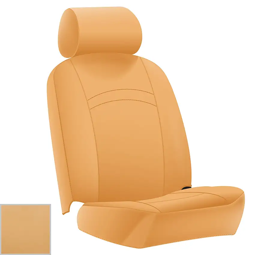 Honey Tan Vinyl Seat Covers by Moss Handcrafted Upholstery