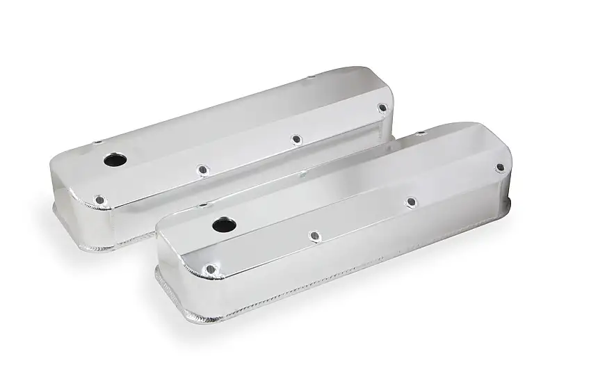 Mr. Gasket 6874G Mr. Gasket Fabricated Aluminum Valve Covers - Silver Finish