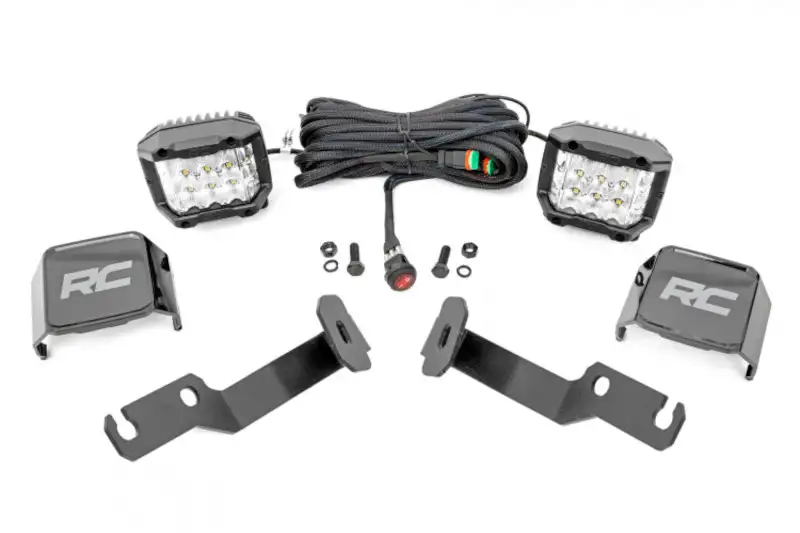 2005-2015 Toyota Tacoma Rough Country Low-Profile LED Ditch Light Kit Wide Angle Series | Part# 71091