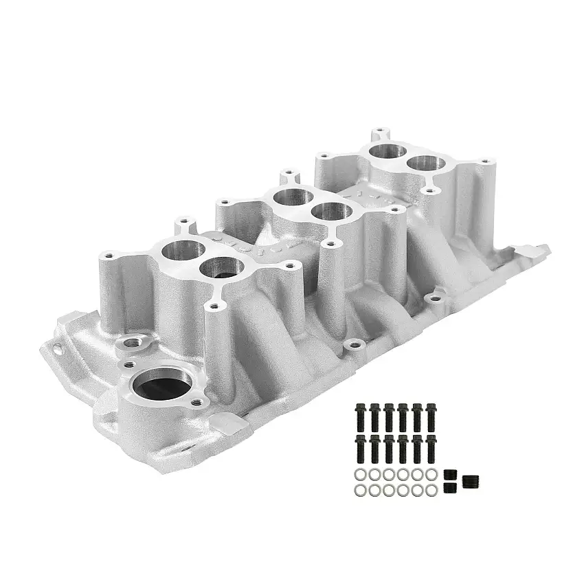 Weiand 7550 Weiand 3x2 Dual Plane Intake- Chevy Small Block V8