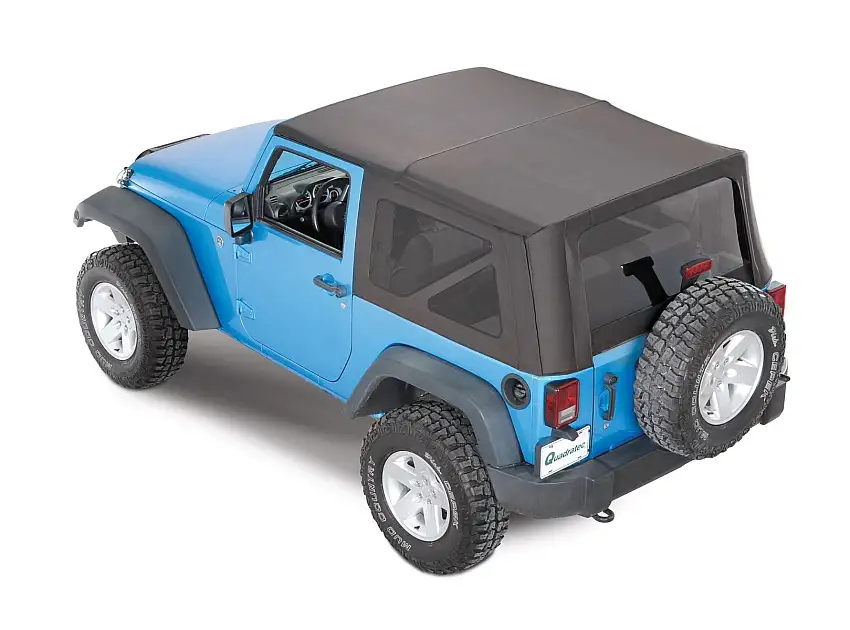 Mopar Cable Style Soft Top Kit (Black Vinyl) for 07-18 Jeep Wrangler JK 2 Door 82213649