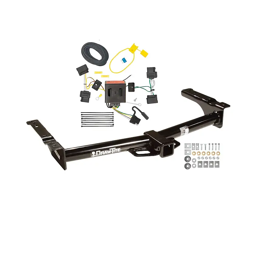 2008-2008 Ford E-250 Econoline Draw-tite Class 4 Trailer Hitch, 2 Inch Square Receiver Bundle w/ Plug-n-Play T-One Wiring Harness 75703