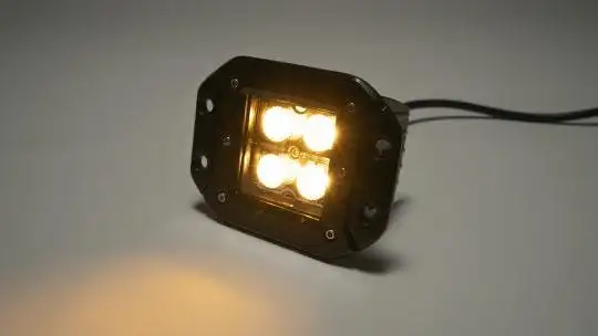 Southern Truck 77910 2-inch Square Cree Led Flood Flush Mount Light, Single Unit, Chrome Series