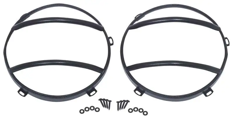 Kentrol 80573 Jeep JK Euro Headlight Guards Pair 07-18 Wrangler JK Textured Black Kentrol