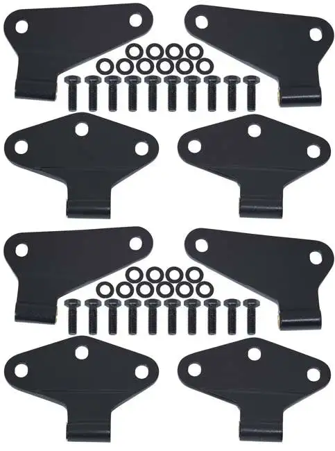 Kentrol 80581 Jeep JK Body Door Hinge Set 8 Pieces 4 Door 07-18 Wrangler JK Textured Black Kentrol