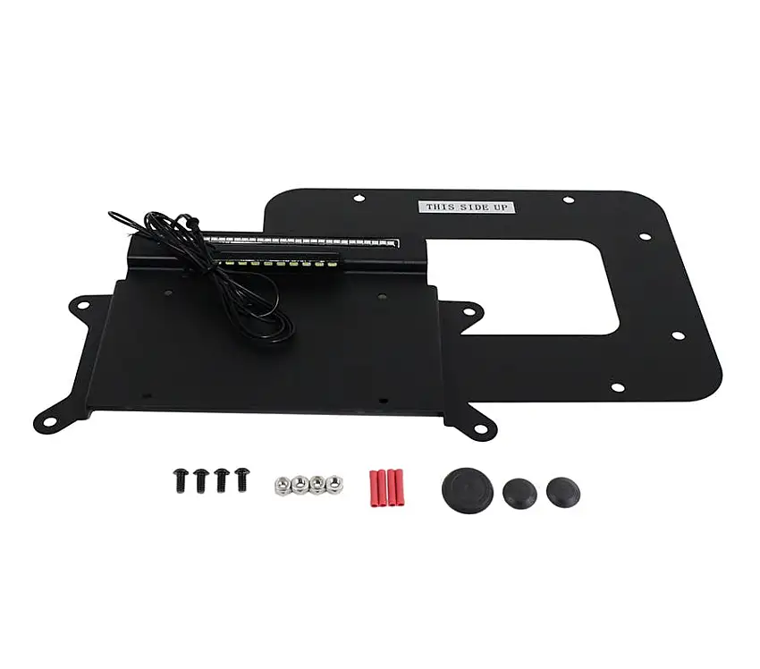Kentrol 80703 Jeep JK BackSide License Plate Mount with LED's 07-18 Wrangler JK Textured Black Kentrol