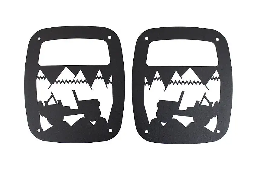 Kentrol 80709 Jeep TJ Heritage Taillight Guard 97-06 Wrangler TJ Textured Black Kentrol