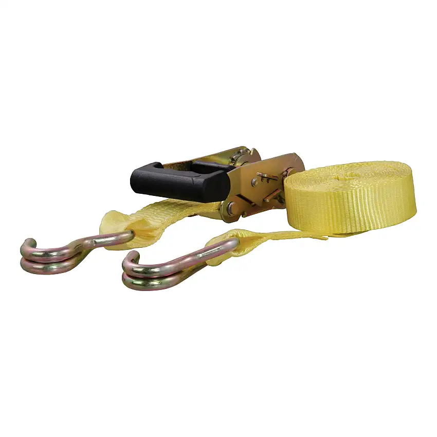 CURT 83036 14' Yellow Cargo Strap with J-Hooks (1,667 lbs.)