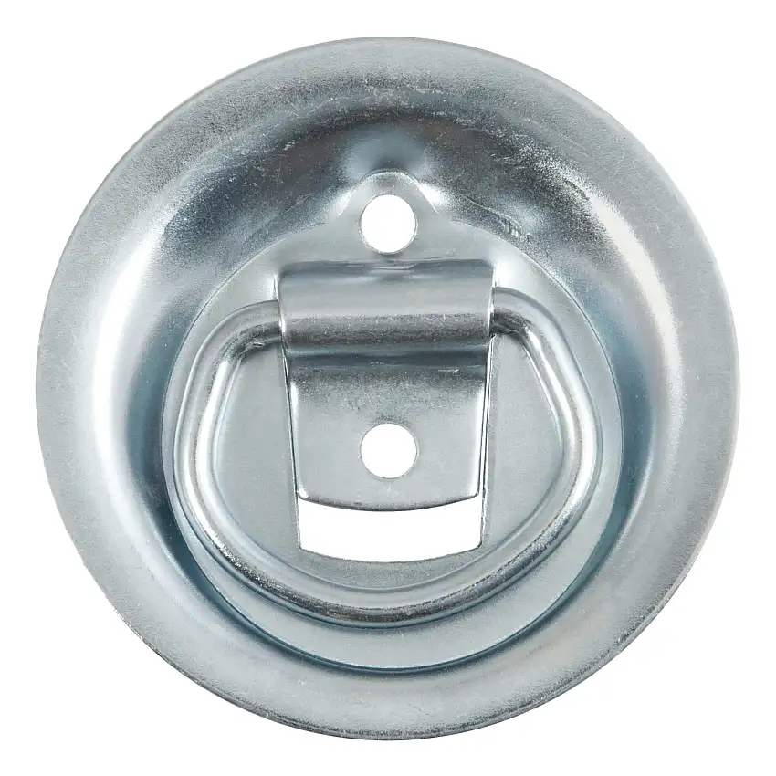 CURT 83710 1-1/8" x 1-5/8" Recessed Tie-Down Ring (1,000 lbs, Clear Zinc)