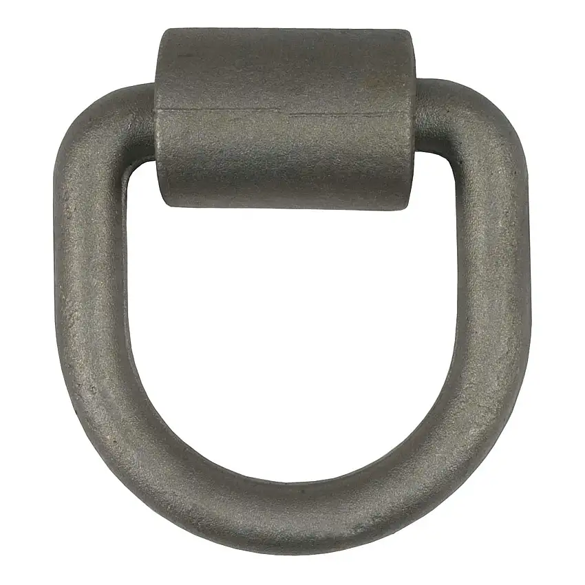 CURT 83750 3" x 3" Weld-On Tie-Down D-Ring (6,100 lbs, Raw Steel)