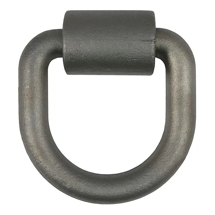 CURT 83760 3" x 3" Weld-On Tie-Down D-Ring (8,833 lbs, Raw Steel)