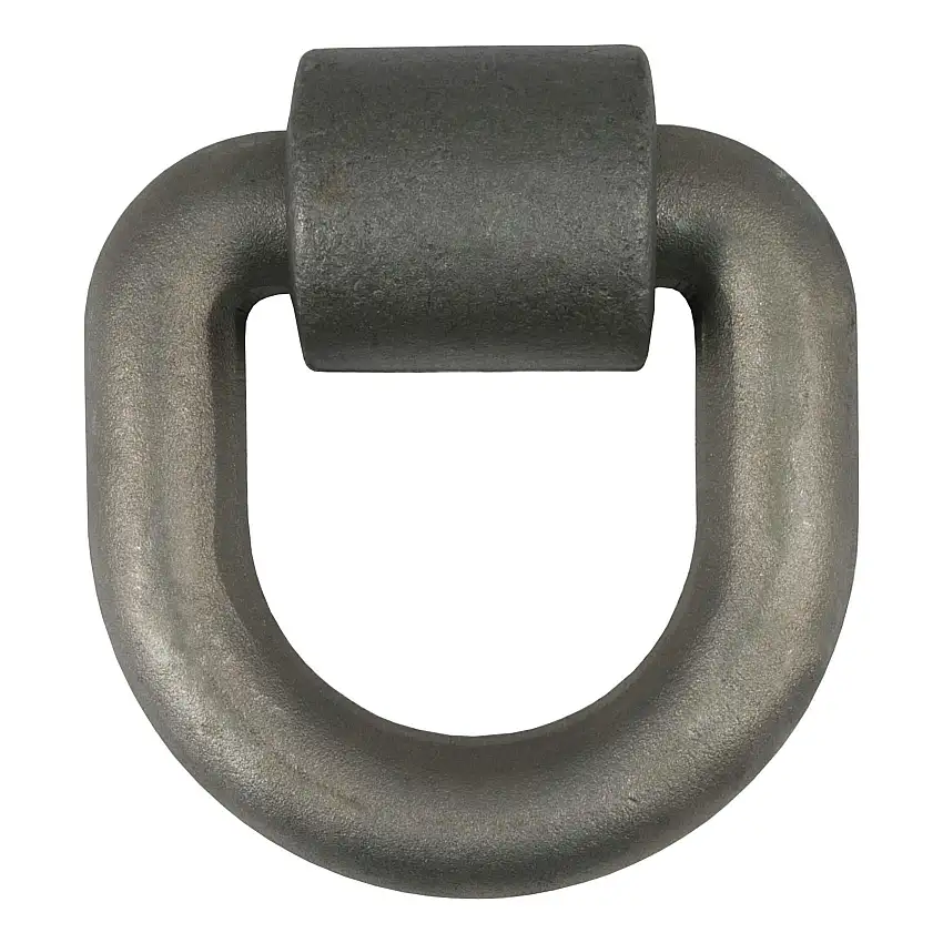 CURT 83770 3" x 3" Weld-On Tie-Down D-Ring (15,587 lbs, Raw Steel)