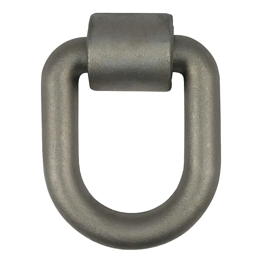 CURT 83780 3" x 4" Weld-On Tie-Down D-Ring (15,587 lbs, Raw Steel)