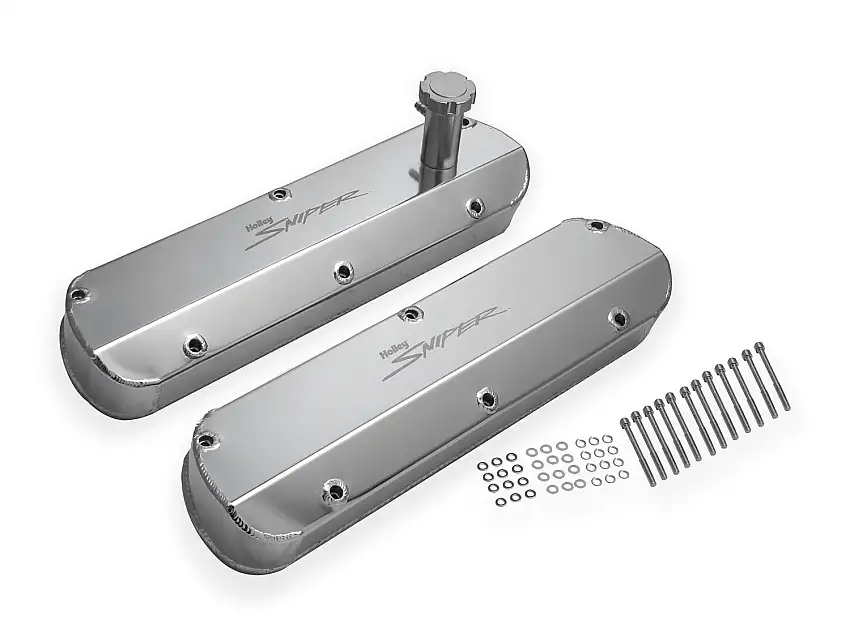 Sniper Motorsports 890013 Sniper Valve Cover - Fabricated Aluminum - Ford Small Block - Tall - Anodized