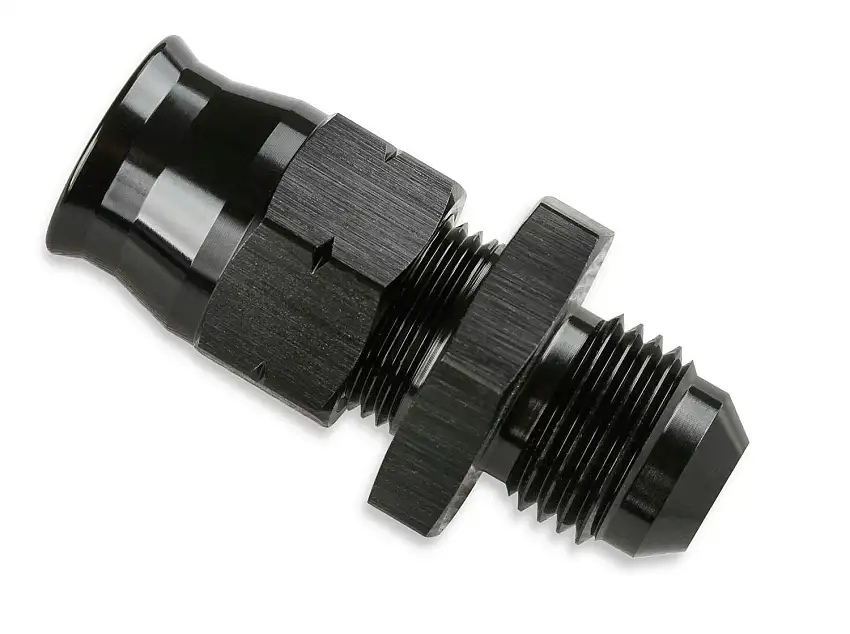 Mr. Gasket 892006-BL Mr. Gasket Aluminum Tube Adapter -6 AN Male AN To 3/8 Inch Tubing Black