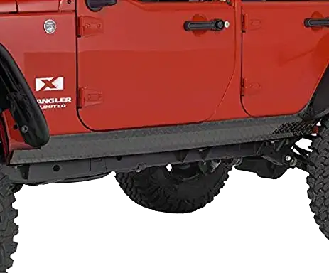 Warrior Products Sideplates without Lip (Black Diamond) For 2007-18 Jeep Wrangler JK Unlimited 4 Door Models 922PC